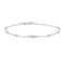 Silver Sparkling Bezel Cubic Zirconia Station Bracelet